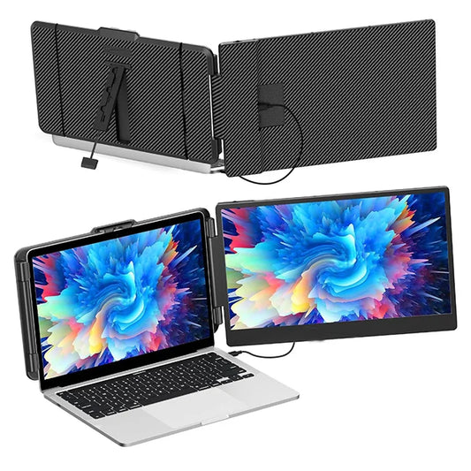 14-InPortable USB-C Monitor for Laptop - Dual Screen Extender for Gaming, Drawing, and Coding - Compatible with MAC and Windows PC