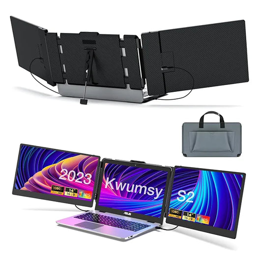 New Arrivals: Triple Portable LED Screen Monitor for Laptops - Trending Products 2024